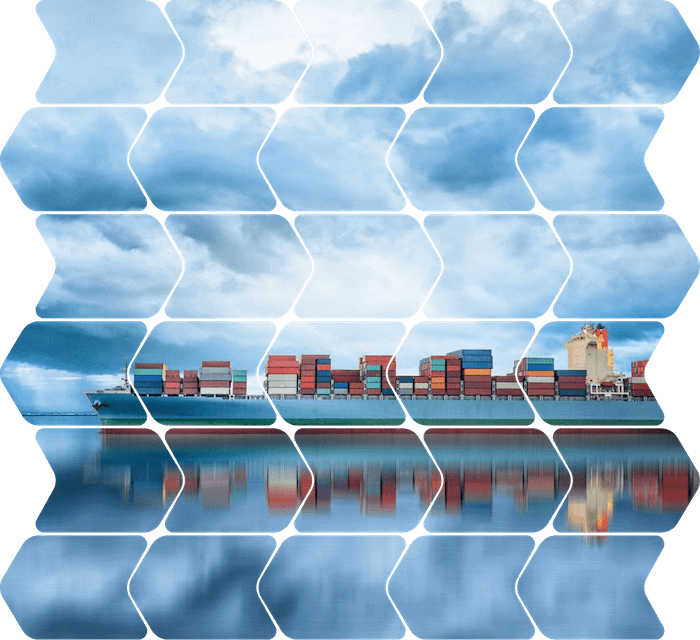 cargo ship in the ocean