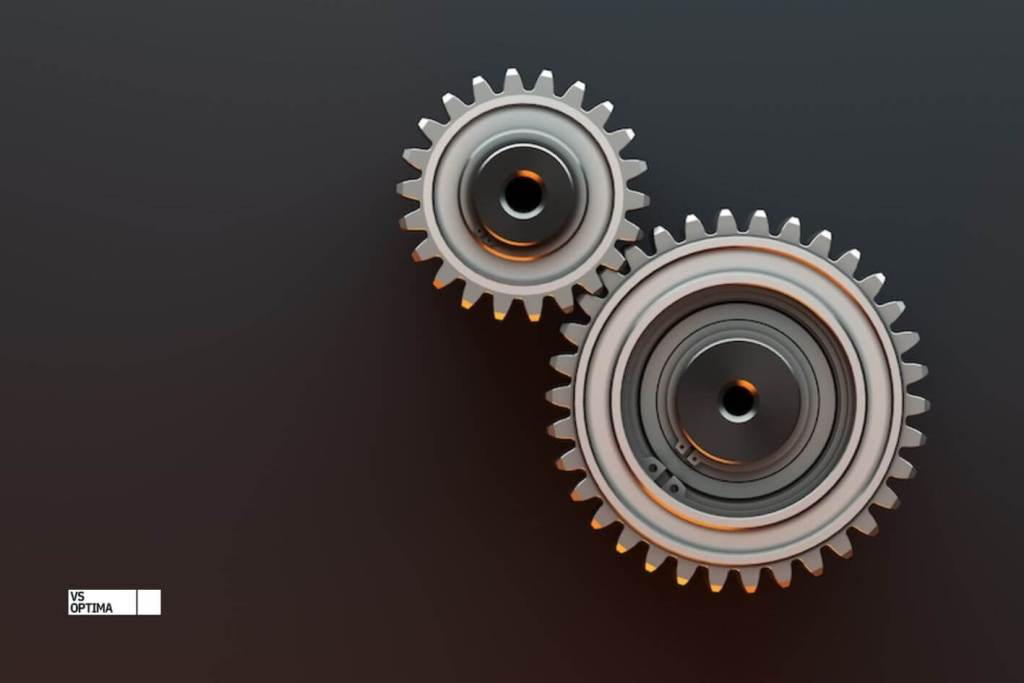 two gears representing VSOptima tools for deeper process visibility